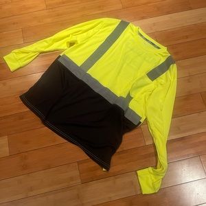Neon Yellow High Visibility work shirt. (Tanner) work shirt